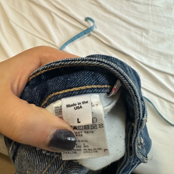 American Apparel Dark Blue Denim Pencil Skirt - Picture 5 of 5